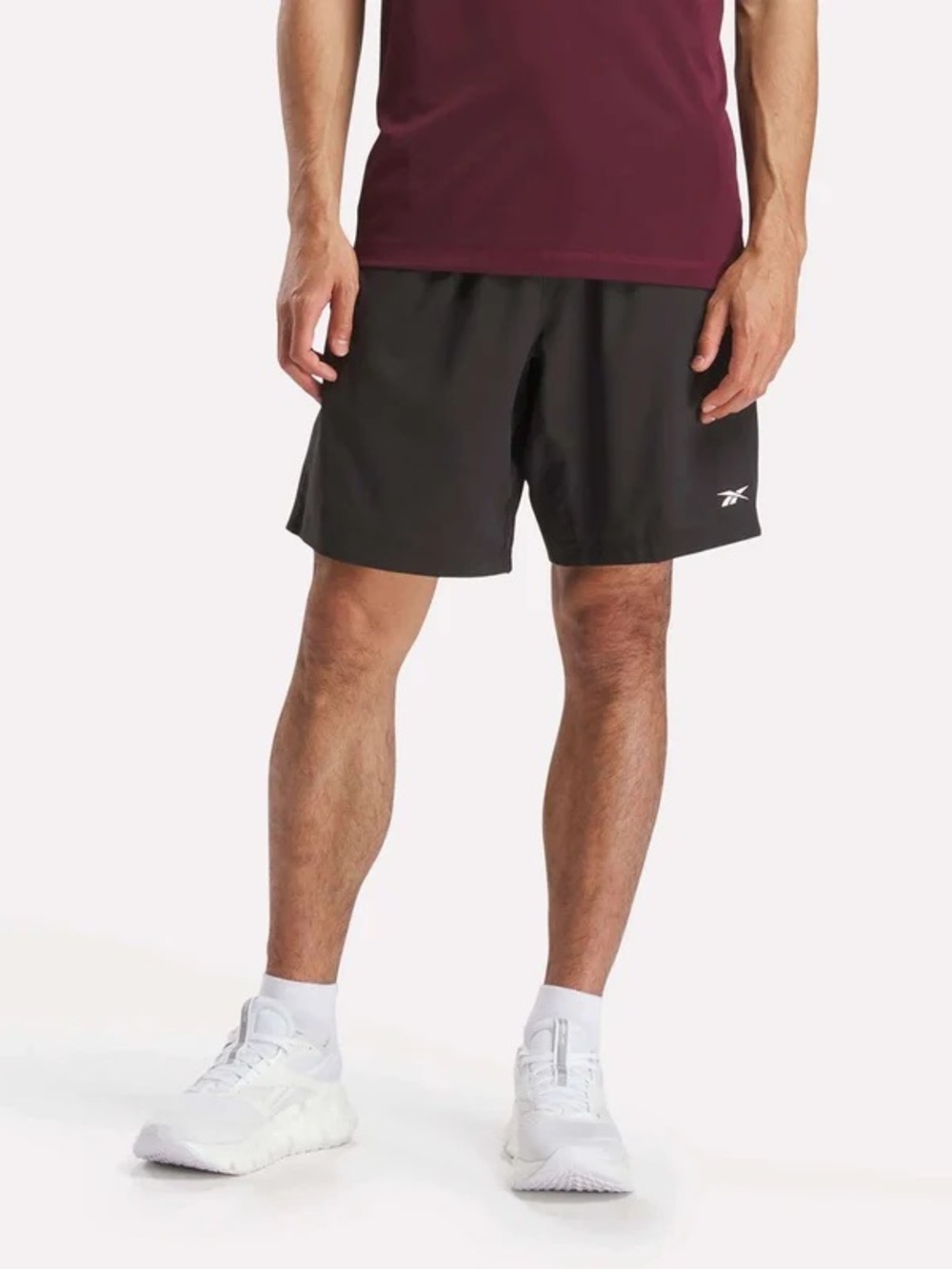 Reebok Men's Woven Shorts Black Athletic Shorts Workout New With Tags SZ L NWT